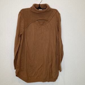 Chico’s Keyhole Detail Pullover Knit Turtleneck Sweater EUC Sz 16 Cotton Stretch